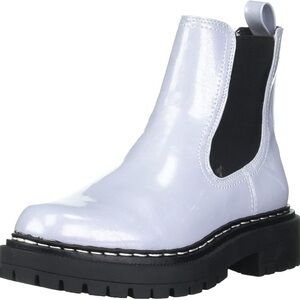 CLOSING SALE Circus by Sam Edelman White Patent Chelsea Lug Boot